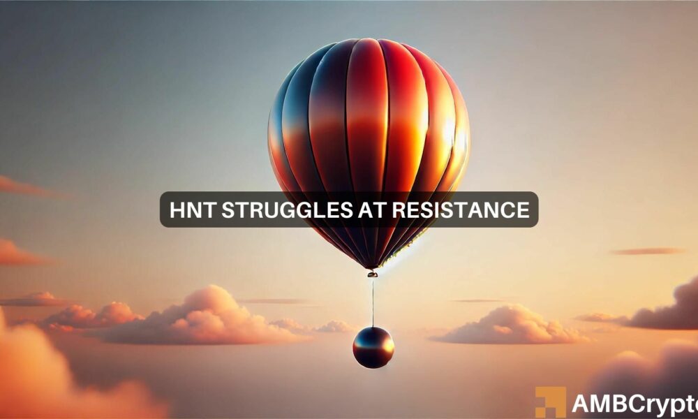 Helium encounters key resistance: A look at HNT’s bullish pattern, volume slump