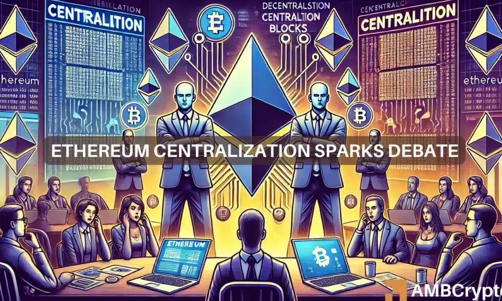 88.7% of Ethereum blocks built by 2 entities – Decentralization at risk?