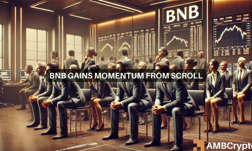 BNB eyes $600 amid Scroll’s SCR crypto launch on Binance