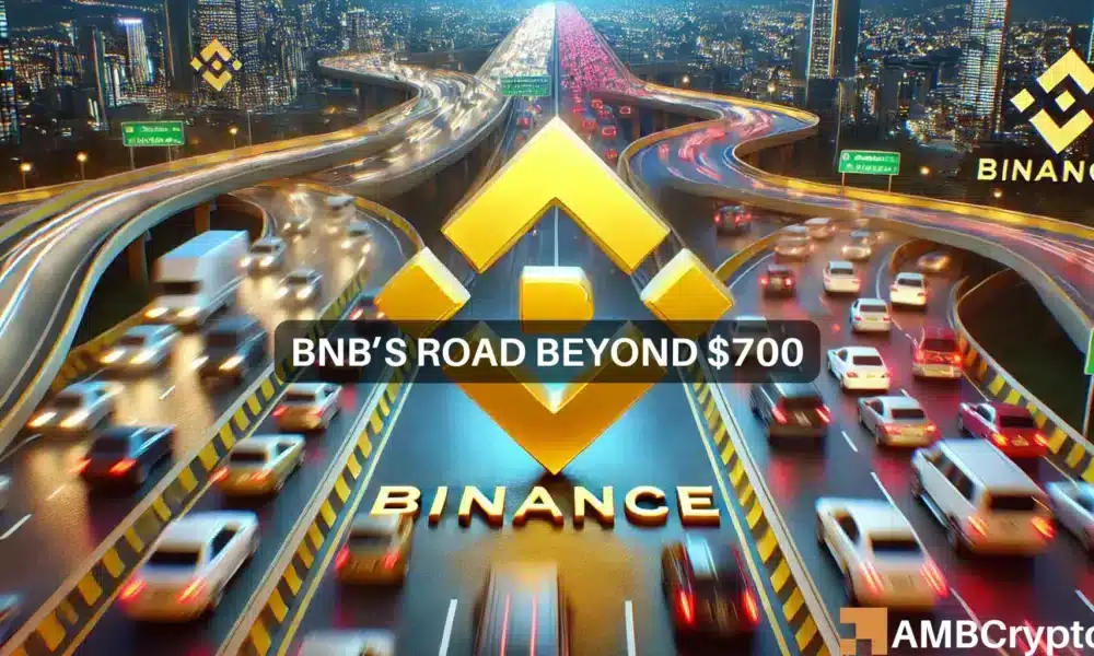 BNB eyes $700 as bullish trendline signals rally ahead