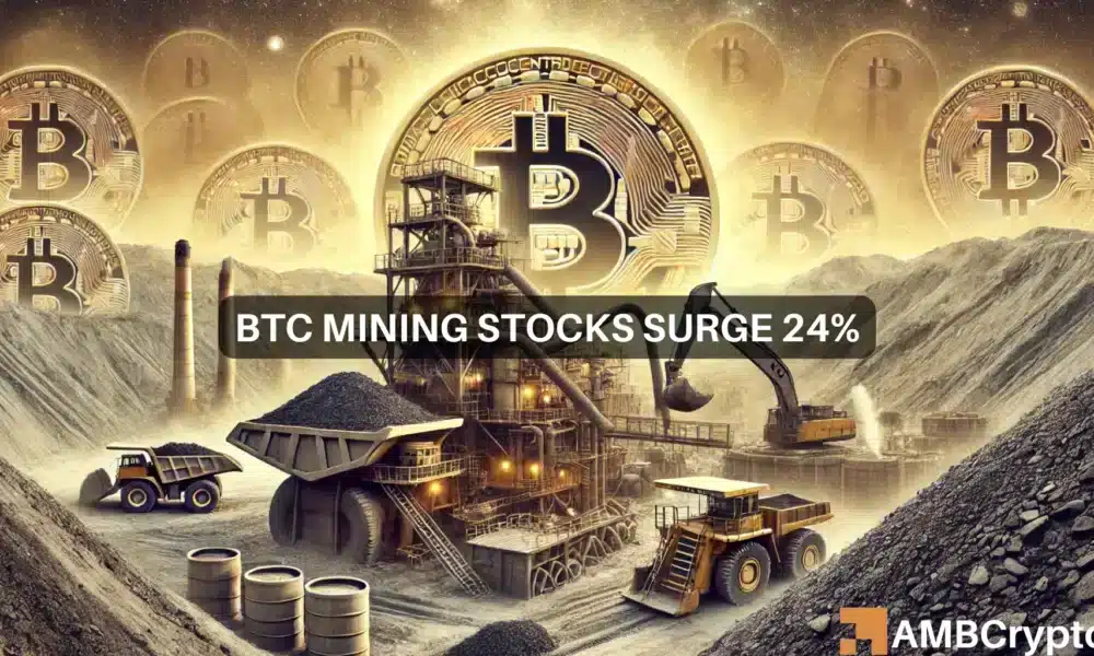 Bitcoin mining stocks surge 24% amid macro tailwinds and AI integration