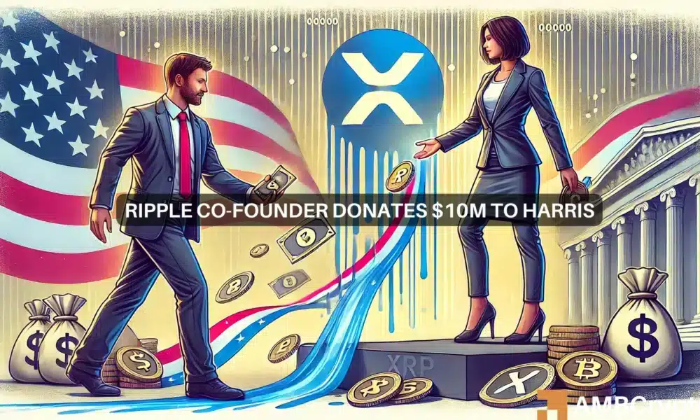 Co-founder Chris Larsen donates ‘$10M in XRP’ to Kamala Harris’ campaign