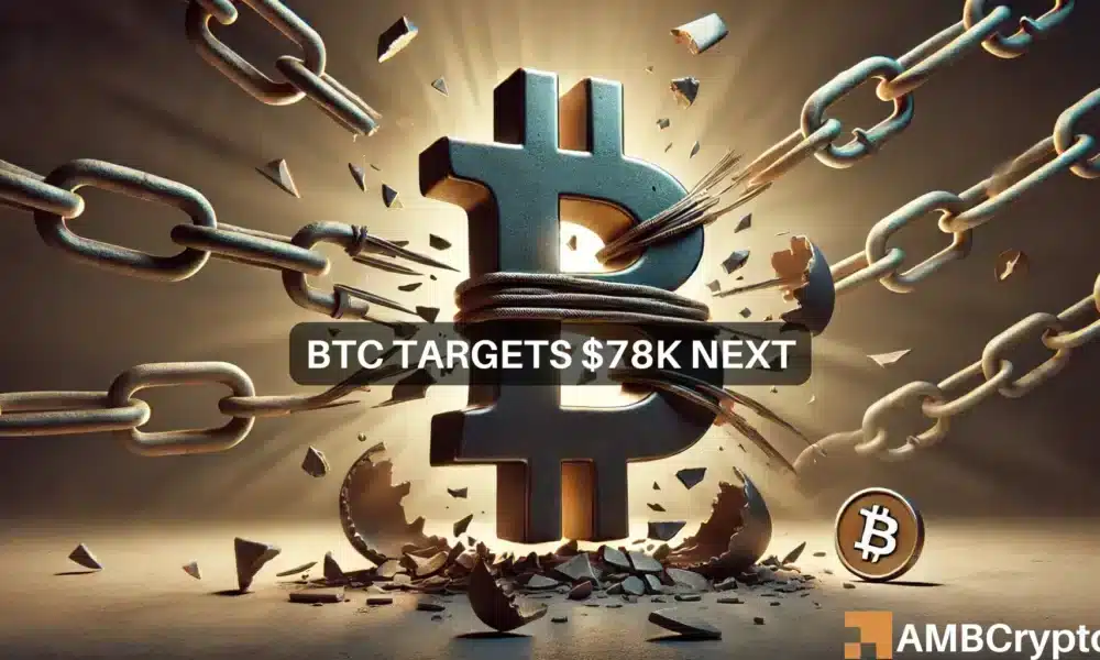 Bitcoin’s next price target – Here’s why BTC can hit $78K next!