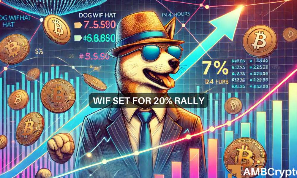 dogwifhat up 7% in 24 hours – Can WIF’s price rally by +20% in Q4 2024?