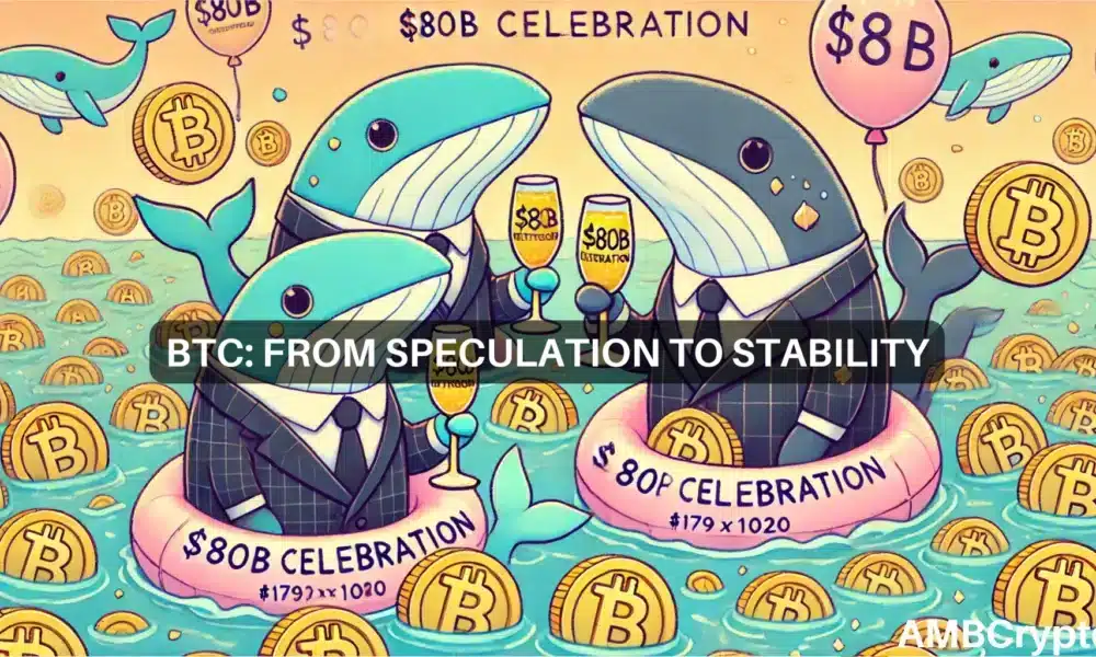 Bitcoin’s $80B monthly inflows: A sign of stability over speculation?