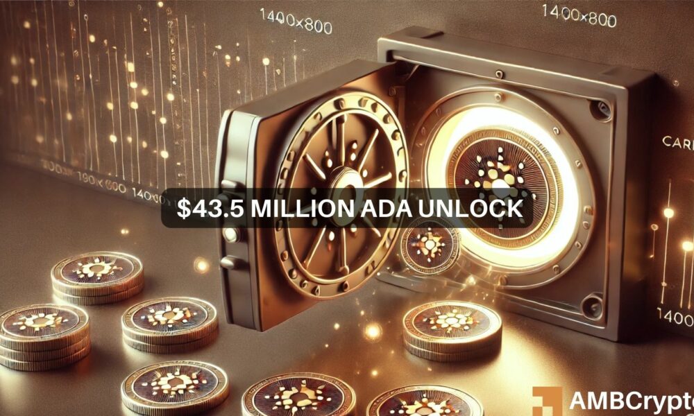 Cardano’s $43M unlock: Here’s what it means for ADA prices this week