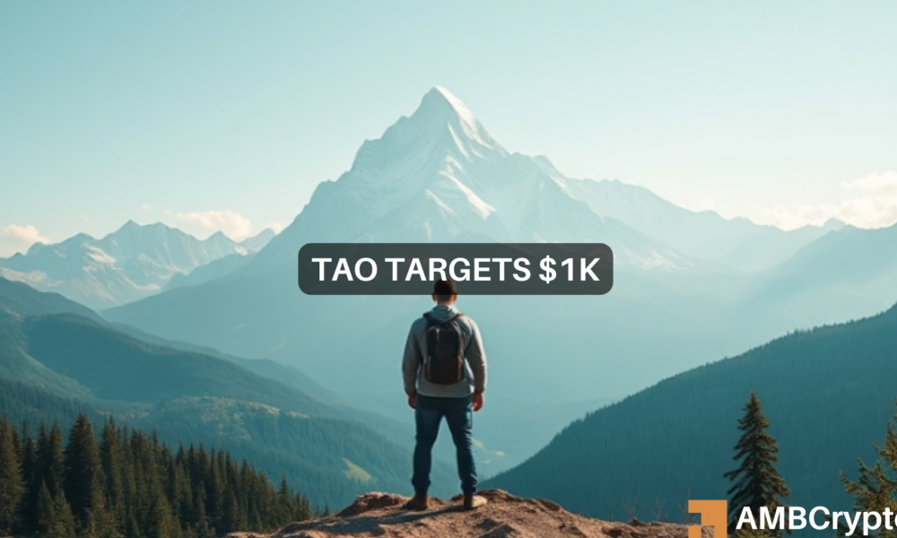 Will TAO’s ‘Cup and Handle’ pattern push altcoin to $1,000?