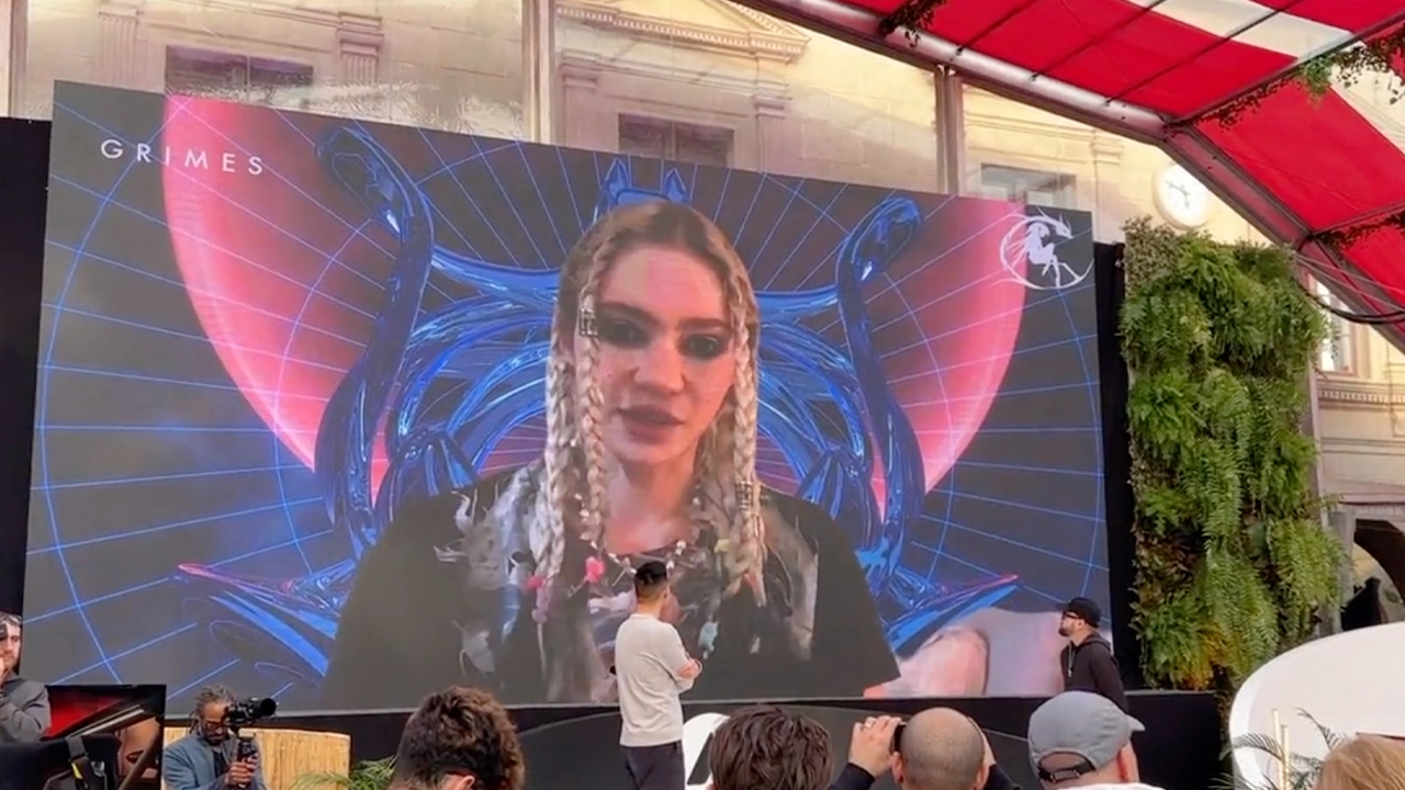 Canadian singer Grimes at Avalanche Summit