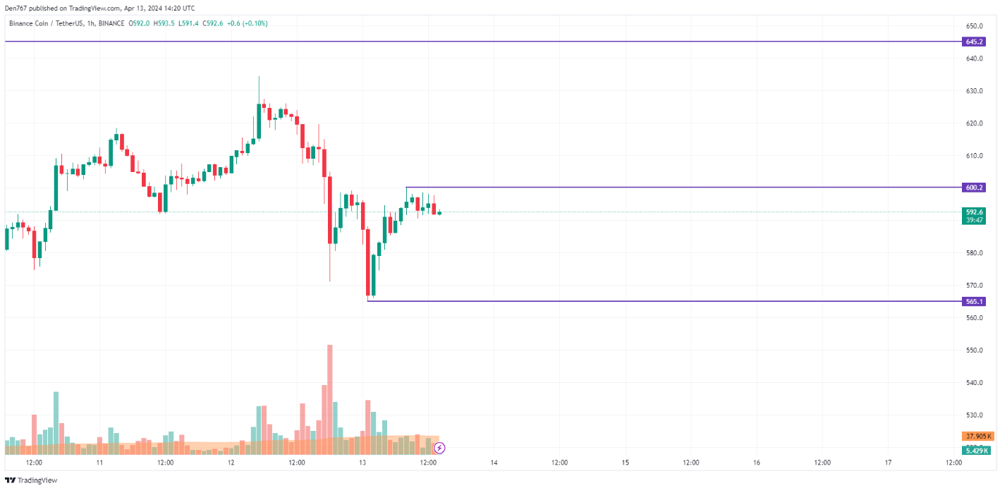 توقعات سعر عملة بينانس كوين BNB ليوم 13 أبريل