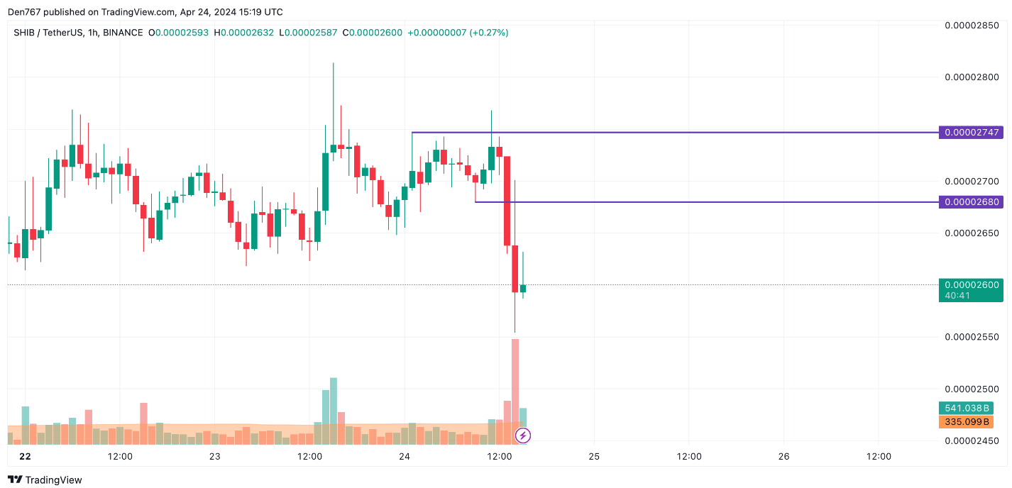 توقعات سعر عملة SHIB ليوم 24 إبريل