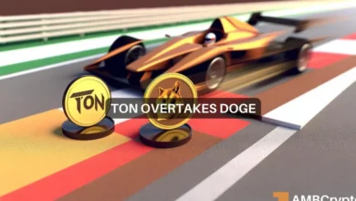 TON’s 10% rise in 24 hours allows it to flip DOGE, but the race isn’t over