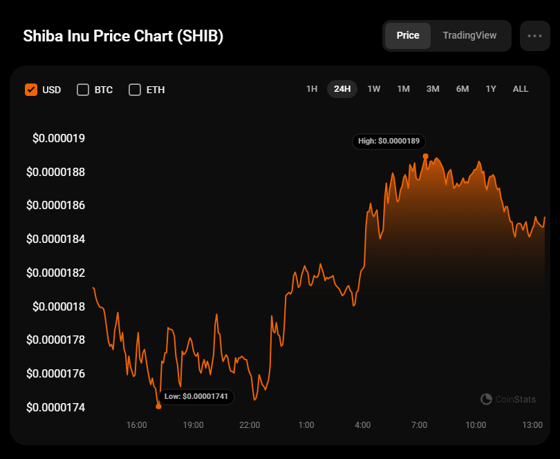 توقعات سعر عملة شيبا إينو SHIB ليوم 19 يونيو