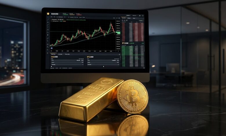 البيتكوين مقابل الذهب