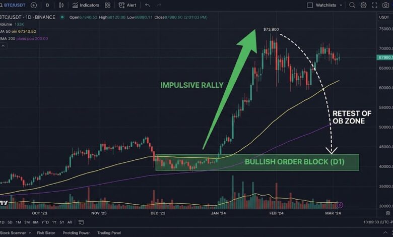 الأوردر بلوك Order Block